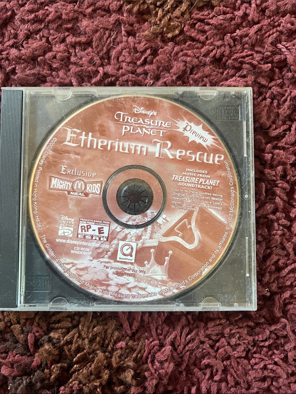 Disney Treasure Planet Etherium Rescue Promo CD - Red and White Label